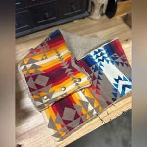 Colorful Geometric Patterned wool wild rag